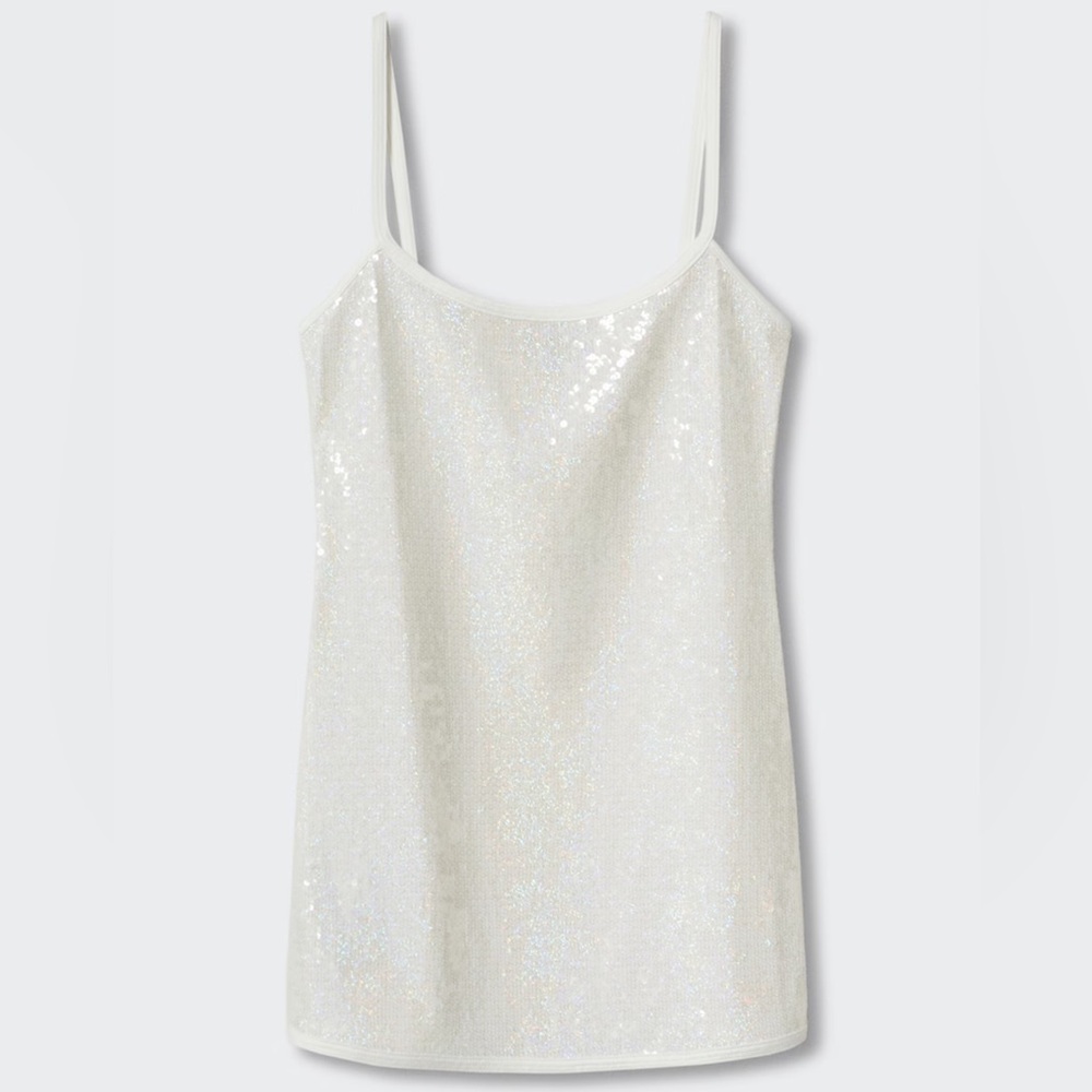 White Sequin Mini Dress